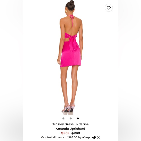 Amanda Uprichard Tinsley Dress Cerise - Picture 2 of 2